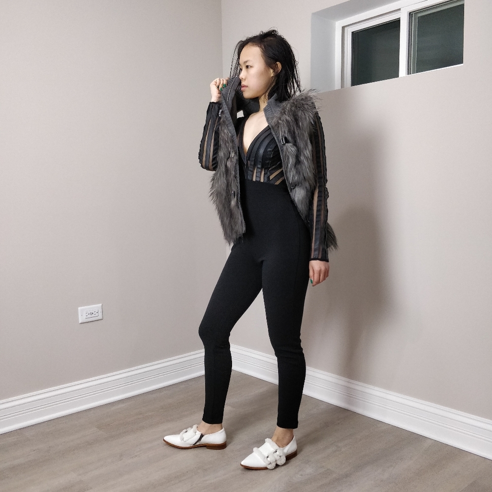 Calvin Klein Faux fur front knit back vest - Picture 5 of 12